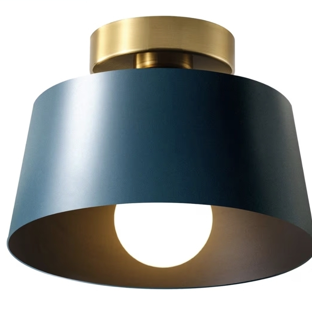 Elegant Blue and Gold Ceiling Light